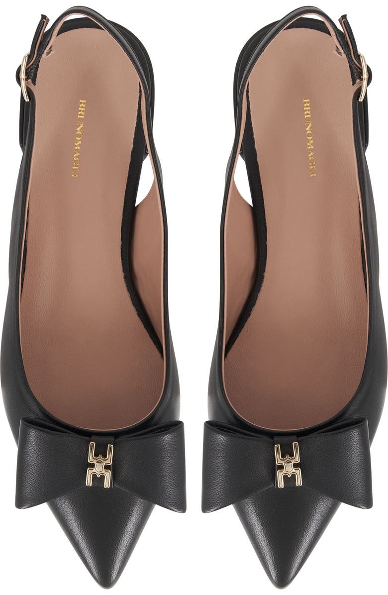 Bruno Magli Bella Pointed Toe Slingback Flat, Alternate, color, Black