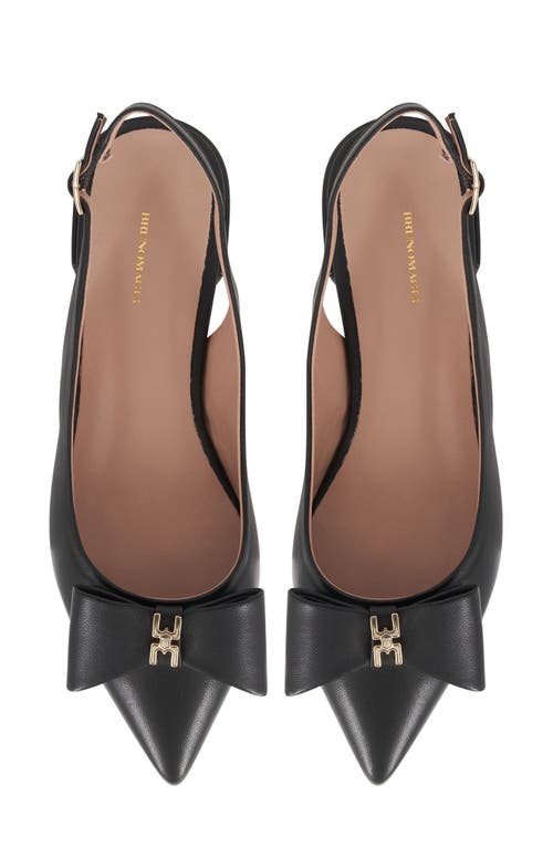 Bruno Magli Bella Pointed Toe Slingback Flat In Black