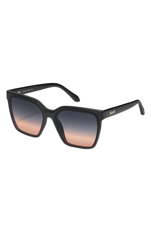 Quay Level Up 51mm Square Sunglasses In Black