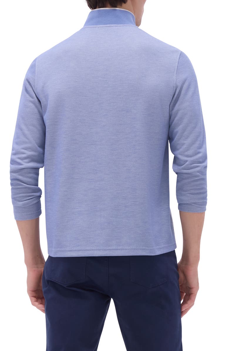 Bugatchi Quarter Zip Performance Pullover, Alternate, color, Cobalt