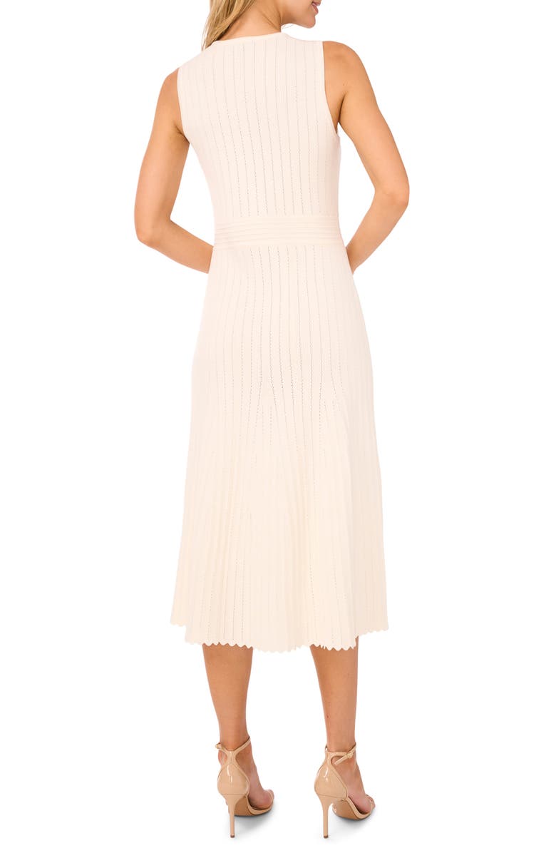 Pointelle Sleeveless Sweater Dress