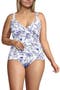  White/Blue Vintage Floral