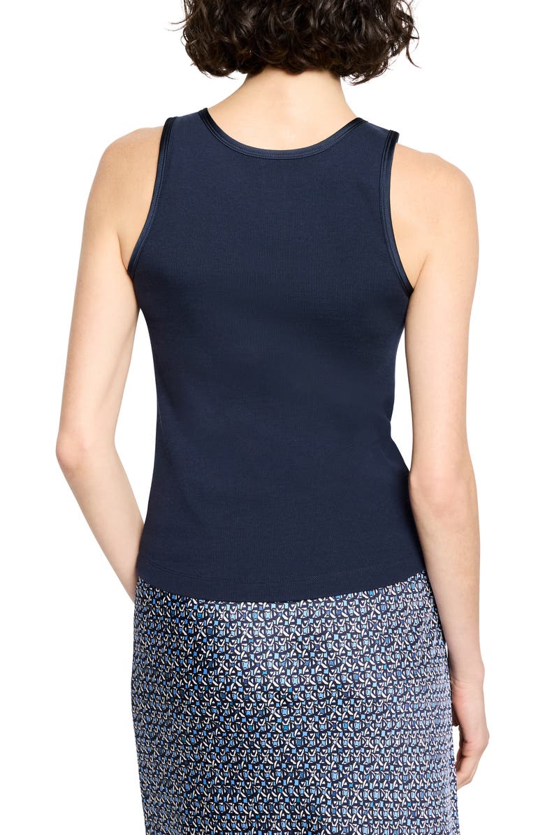 NIC+ZOE Perfect Knit Trimmed Tank, Alternate, color, Dark Indigo