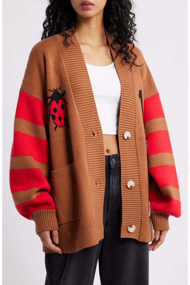Ladybug Letterman Cardigan (Women) | Nordstrom