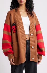 Dressed in Lala Ladybug Letterman Cardigan