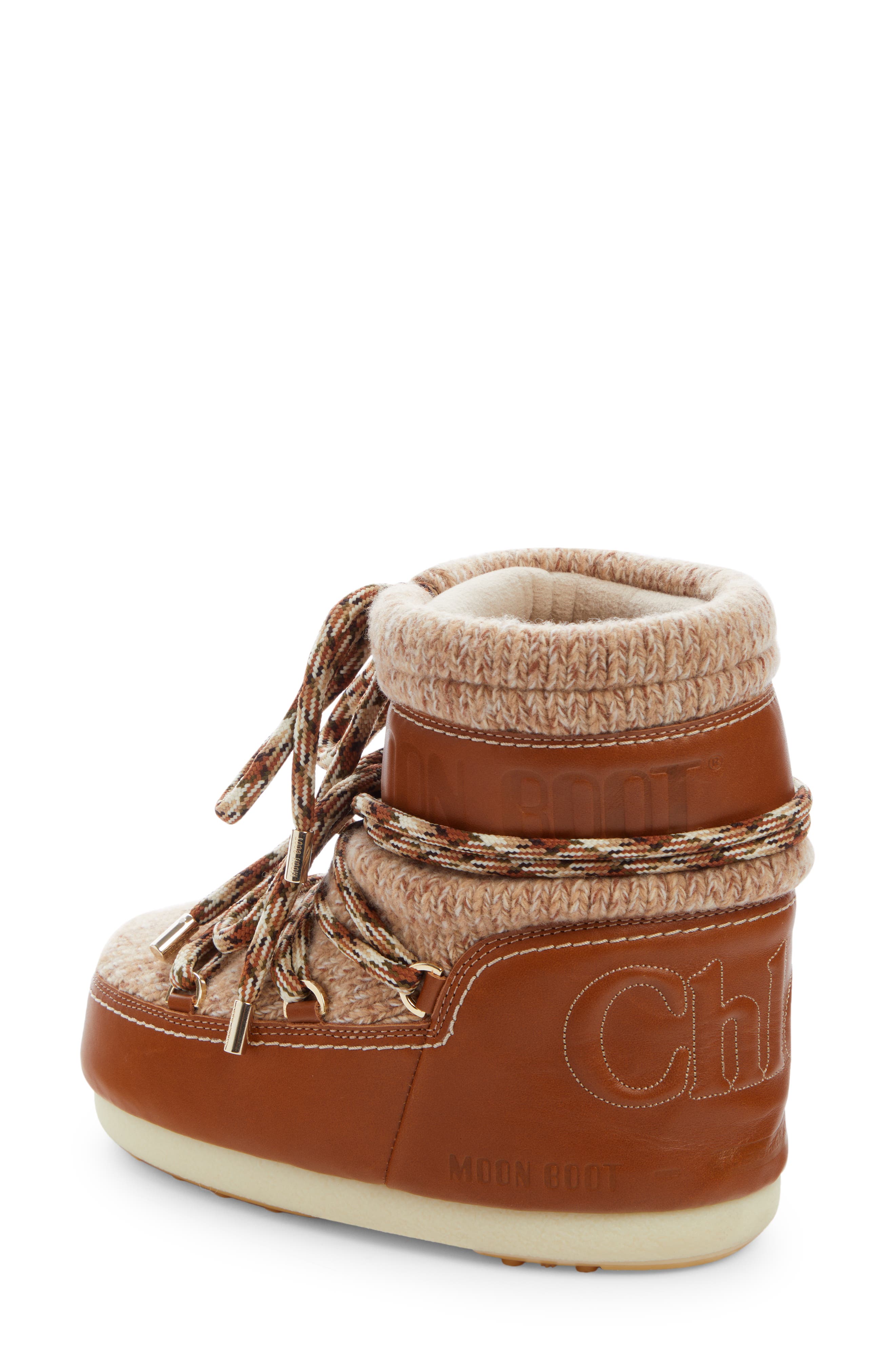 Chloé x Moon Boot<sup>®</sup> Lace-Up Boot, Alternate, color, 