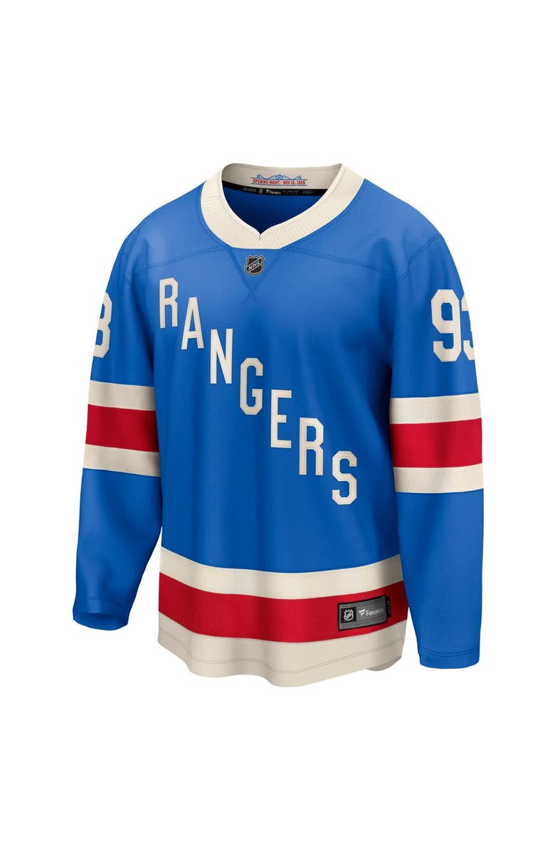 FANATICS Men's Fanatics Mika Zibanejad Blue New York Rangers Centennial Breakaway Jersey, Alternate, color, Blue