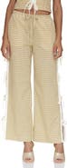 Avec Les Filles Side Tie Gingham Pants