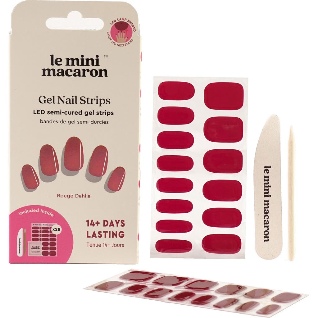 Le Mini Macaron Gel Nail Strips Kit In Rouge Dahlia