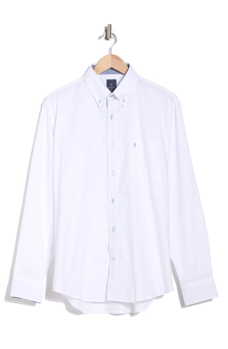 TailorByrd Signature Cotton Oxford Button-Down Shirt, Alternate, color, White