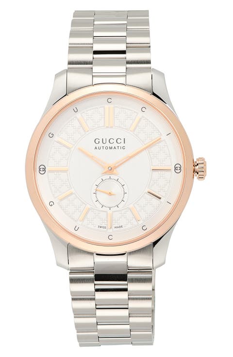 G-Timeless Slim Two-Tone Automatic Bracelet Watch, 40mm