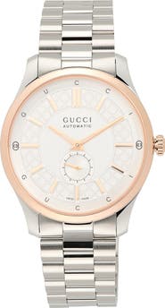 Gucci G-Timeless Slim Two-Tone Automatic Bracelet Watch, 40mm
