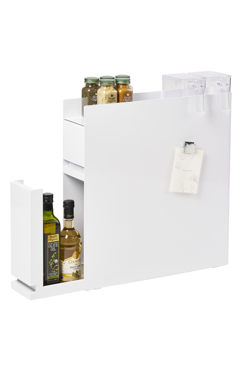 Yamazaki Concealable Two-Tier Spice Rack, Alternate, color, White