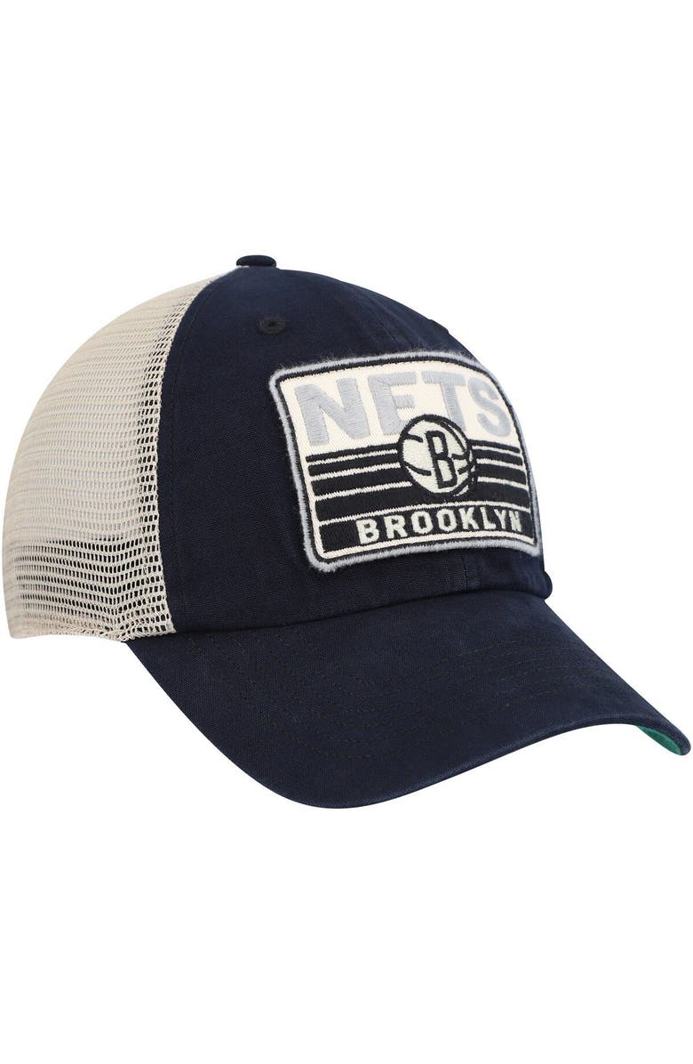 '47 Men's '47 Black/Natural Brooklyn Nets Four Stroke Clean Up Snapback Hat, Alternate, color, Black