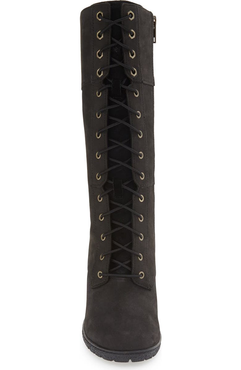 Timberland 'Glancy 10 Inch' Lace-Up Boot, Alternate, color, Black Nubuck Leather