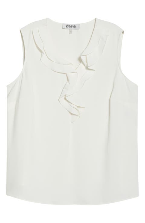 Ruffle Detail Sleeveless Top