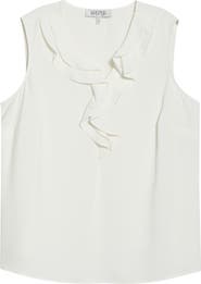 KASPER Ruffle Detail Sleeveless Top