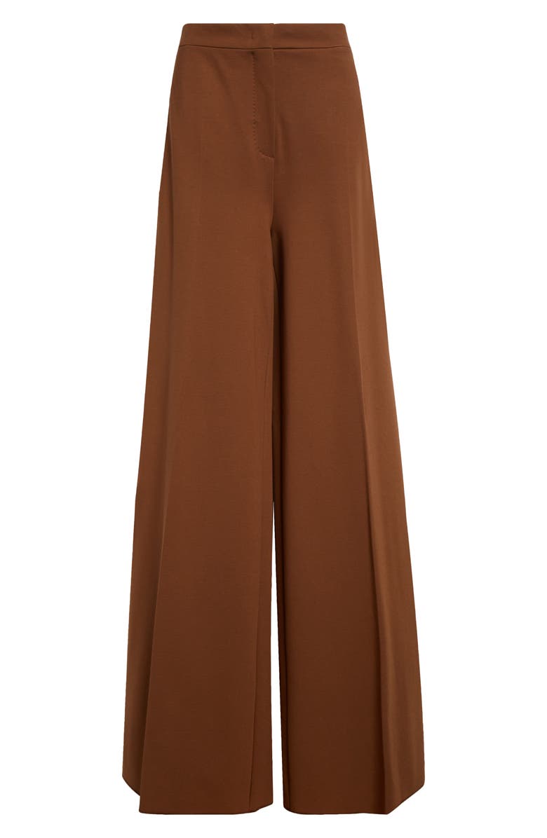 Max Mara Circolo High Waist Wide Leg Compact Jersey Trousers, Main, color,