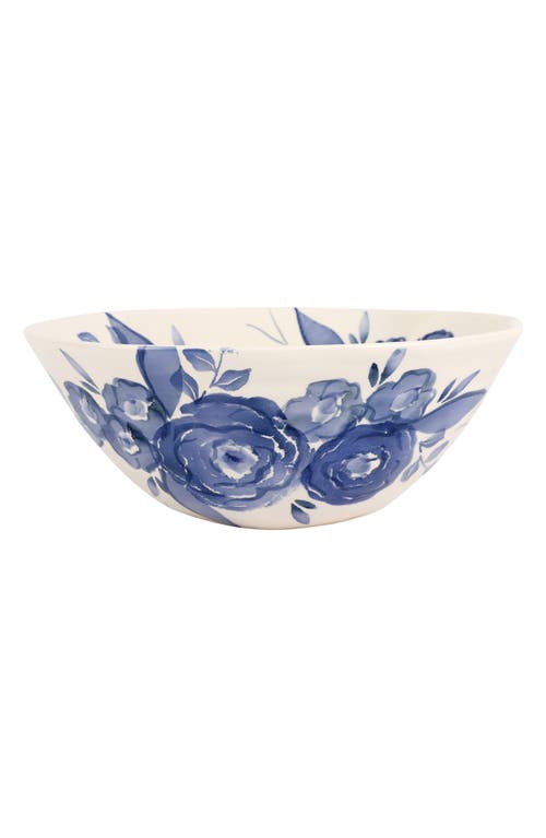 Vietri Camellia Deep Serving Bowl In Blue