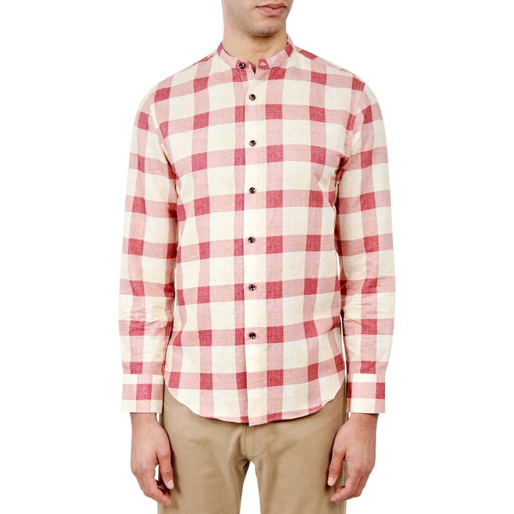 Brooklyn Brigade Nash Mandarin Long Sleeve Shirt In Multi