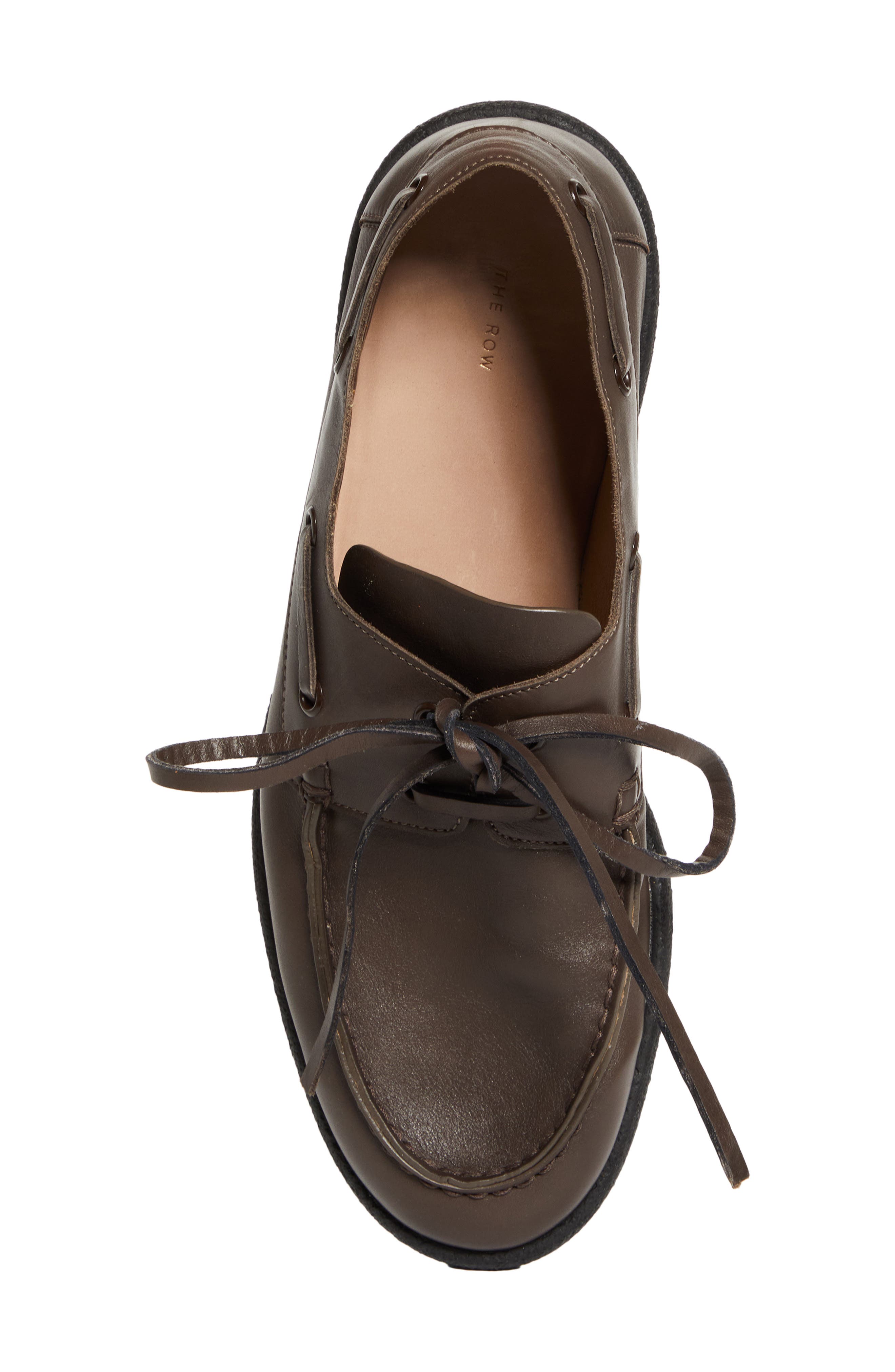 The Row Novus Boat Shoe, Alternate, color, Vintage Brown
