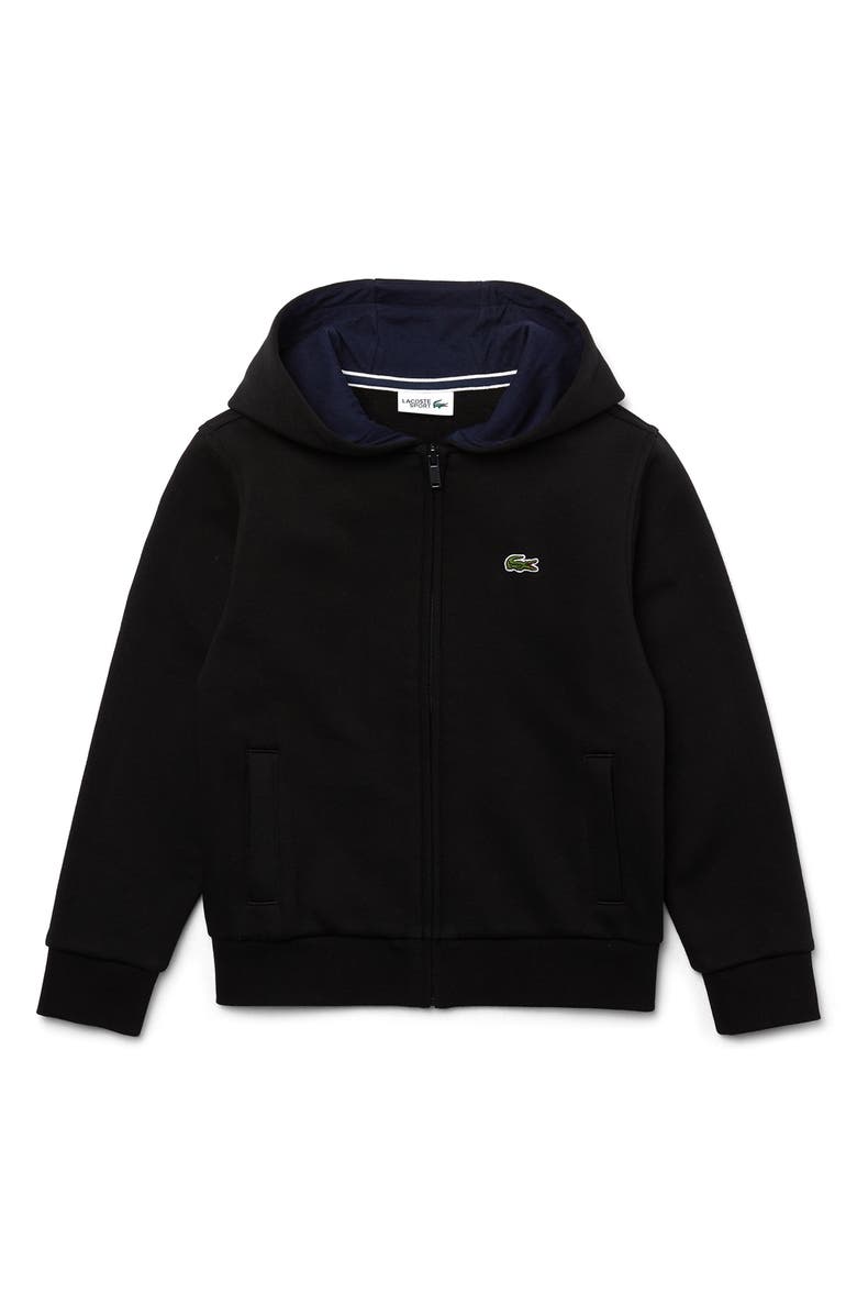 Lacoste Sporty Fleece Full Zip Hoodie, Main, color, 