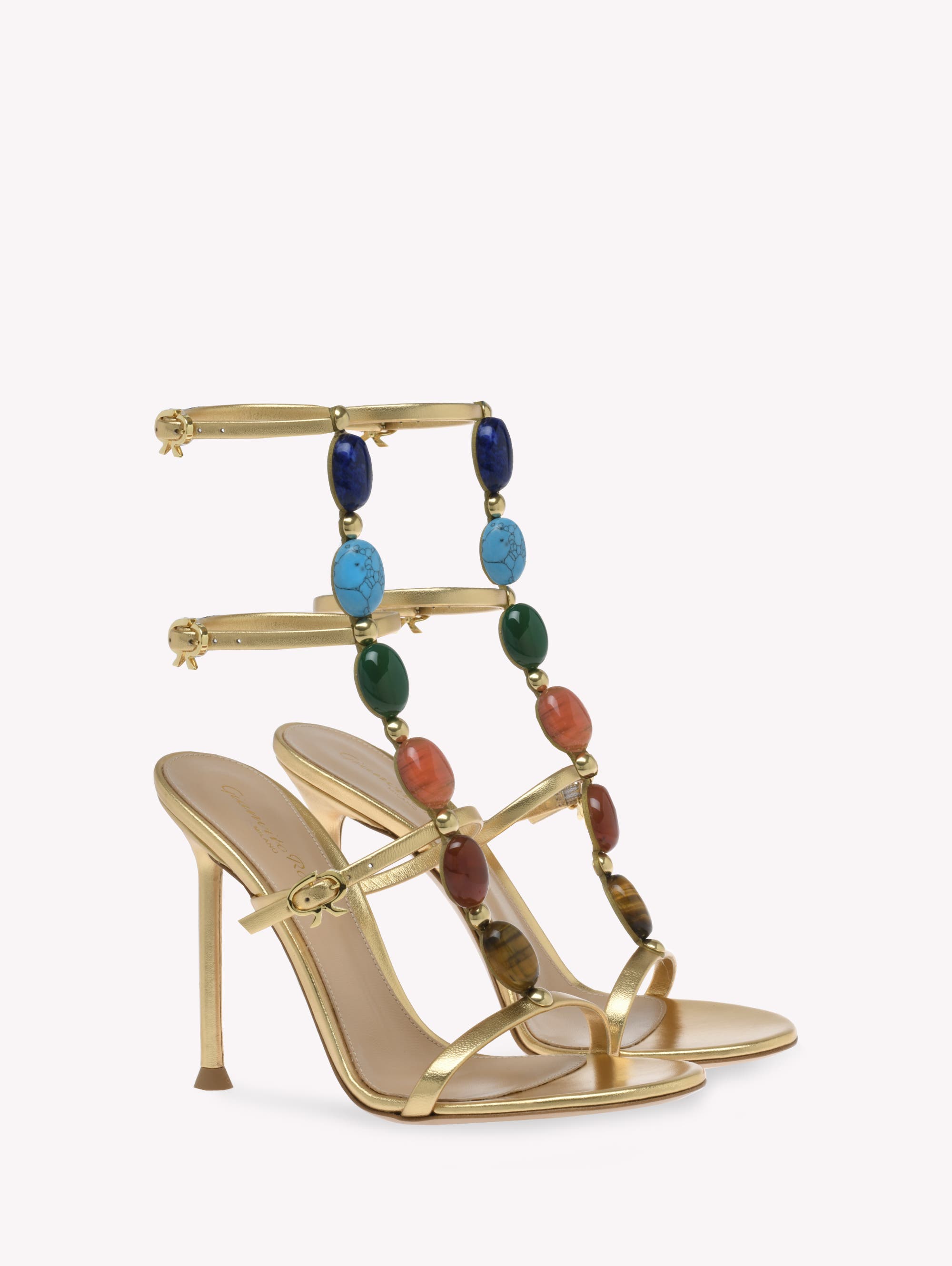 Gianvito Rossi Shanti Sandals, Alternate, color, Metallic Gold Nappa