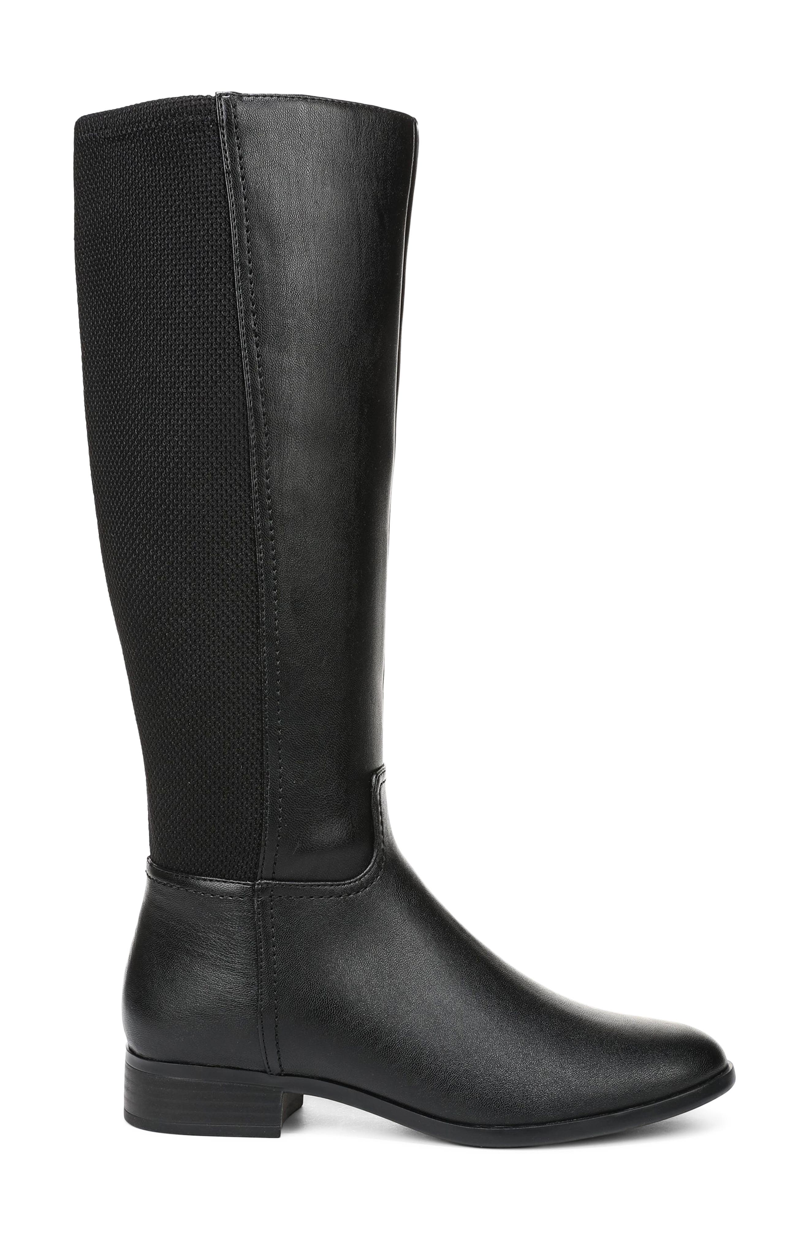 Sarah Knee High Riding Boot, Alternate, color, BLACK