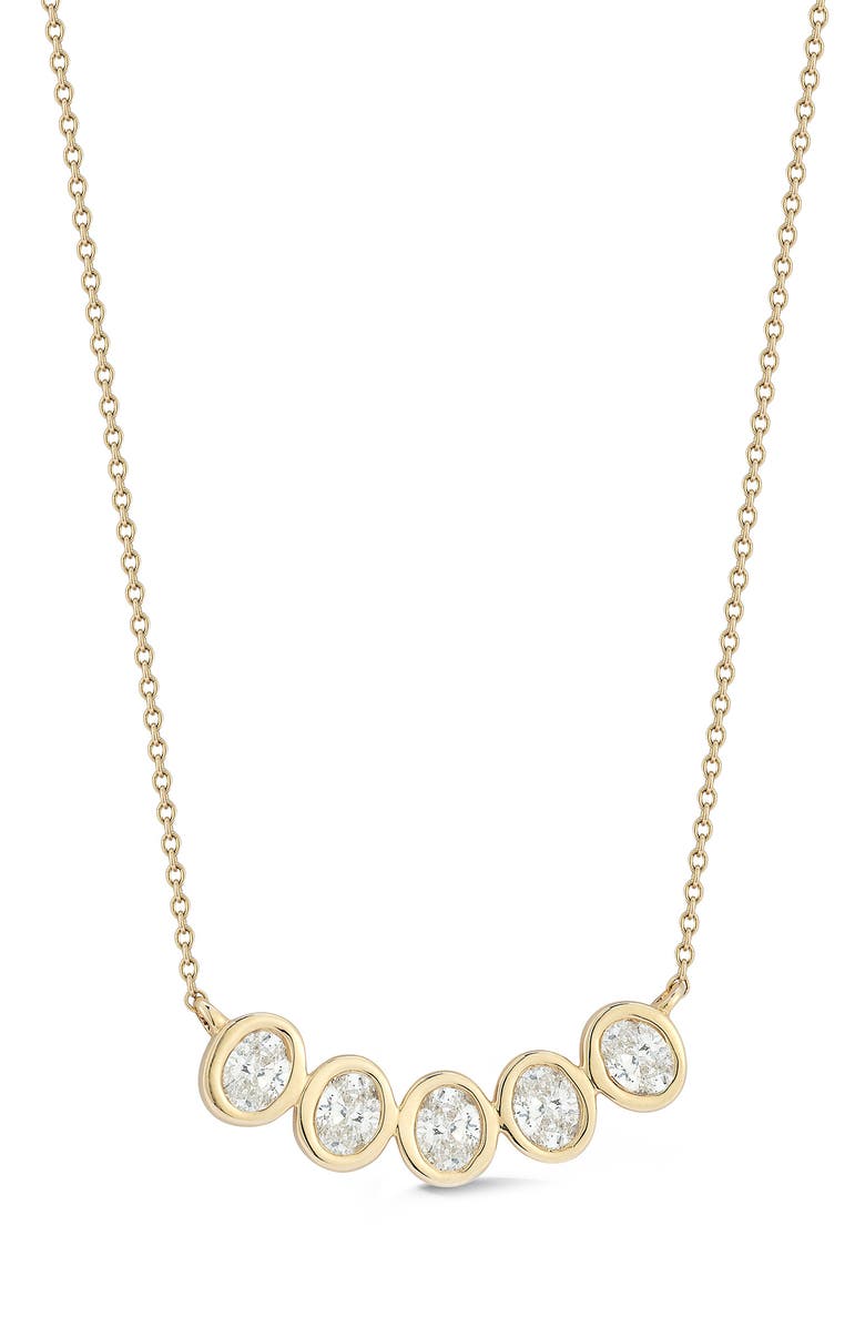 Dana Rebecca Designs Mikaela Estelle Diamond Curved Pendant Necklace, Main, color, Yellow Gold