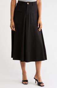 PATRIZIA LUCA Front Pocket Maxi Skirt