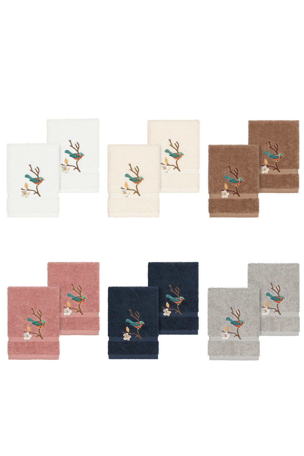 Linum Home Textiles Spring Time Embellished Washcloth - Set of 2 ...