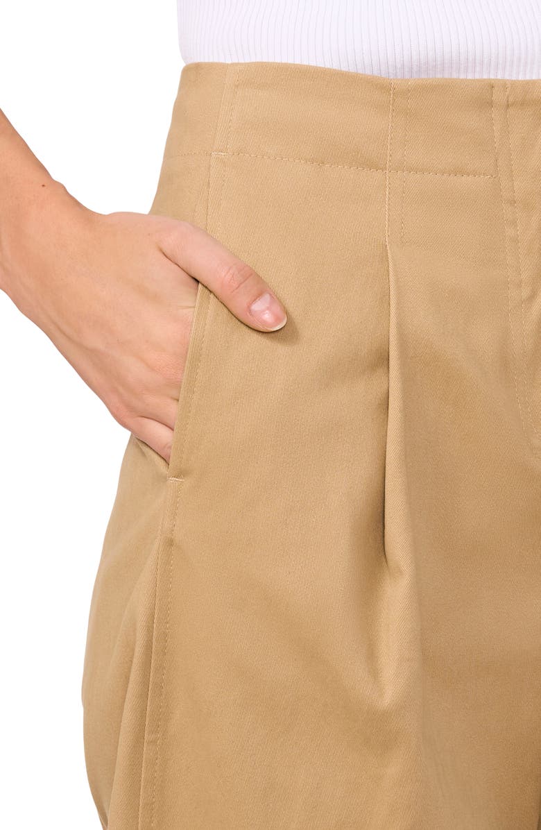 Halogen<sup>®</sup> Pleated Front Barrel Leg Twill Pants, Alternate, color, Camel