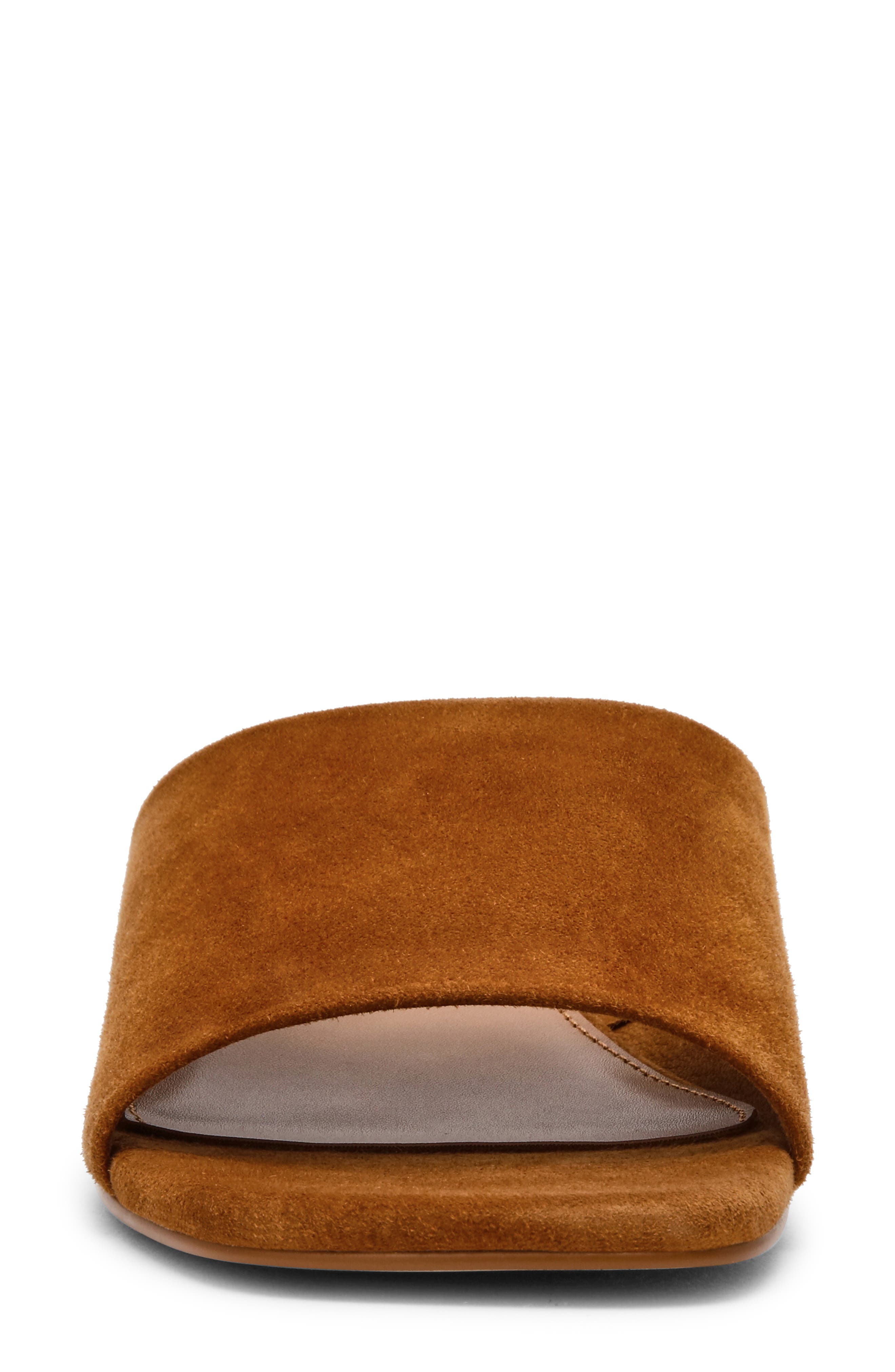 Steve Madden Montgomery Block Heel Sandal, Alternate, color, Chestnut Suede