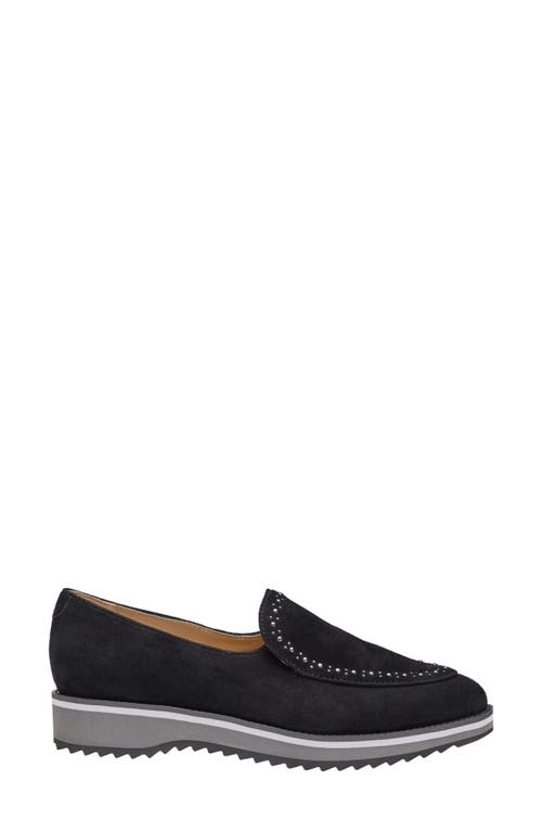Johnston & Murphy Ulyssa Studded Platform Loafer In Black