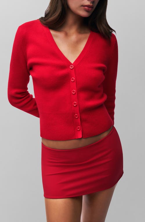 Guizio Camelie Cardigan Top In Red