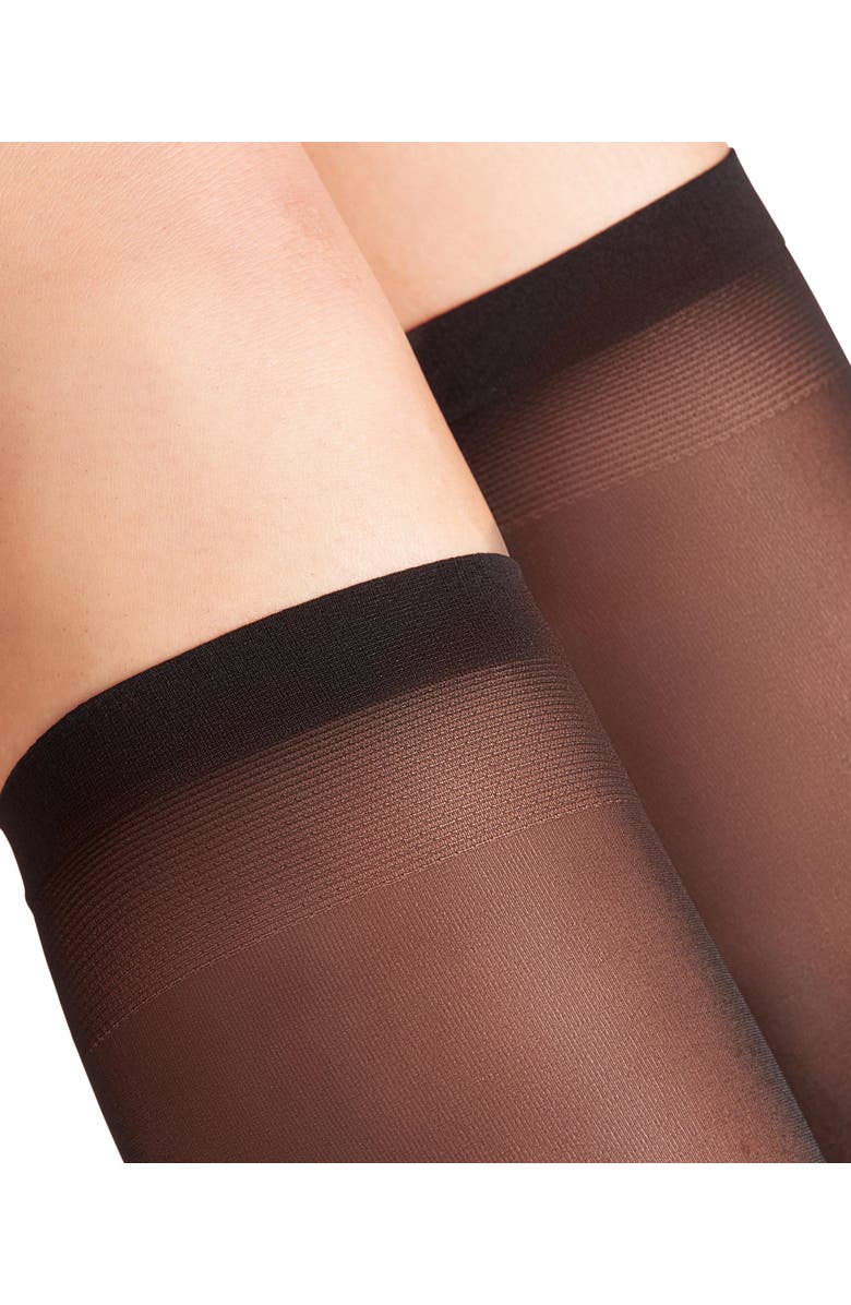 Falke Vitalize 20 Denier Sheer Compression Socks, Alternate, color, Black