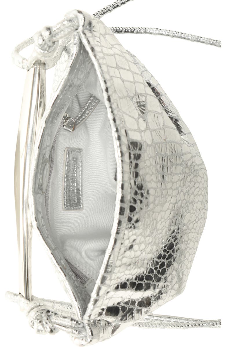 Walter Baker Hazel Mini Hobo Crossbody Bag, Alternate, color, Platinum Croc Embossed