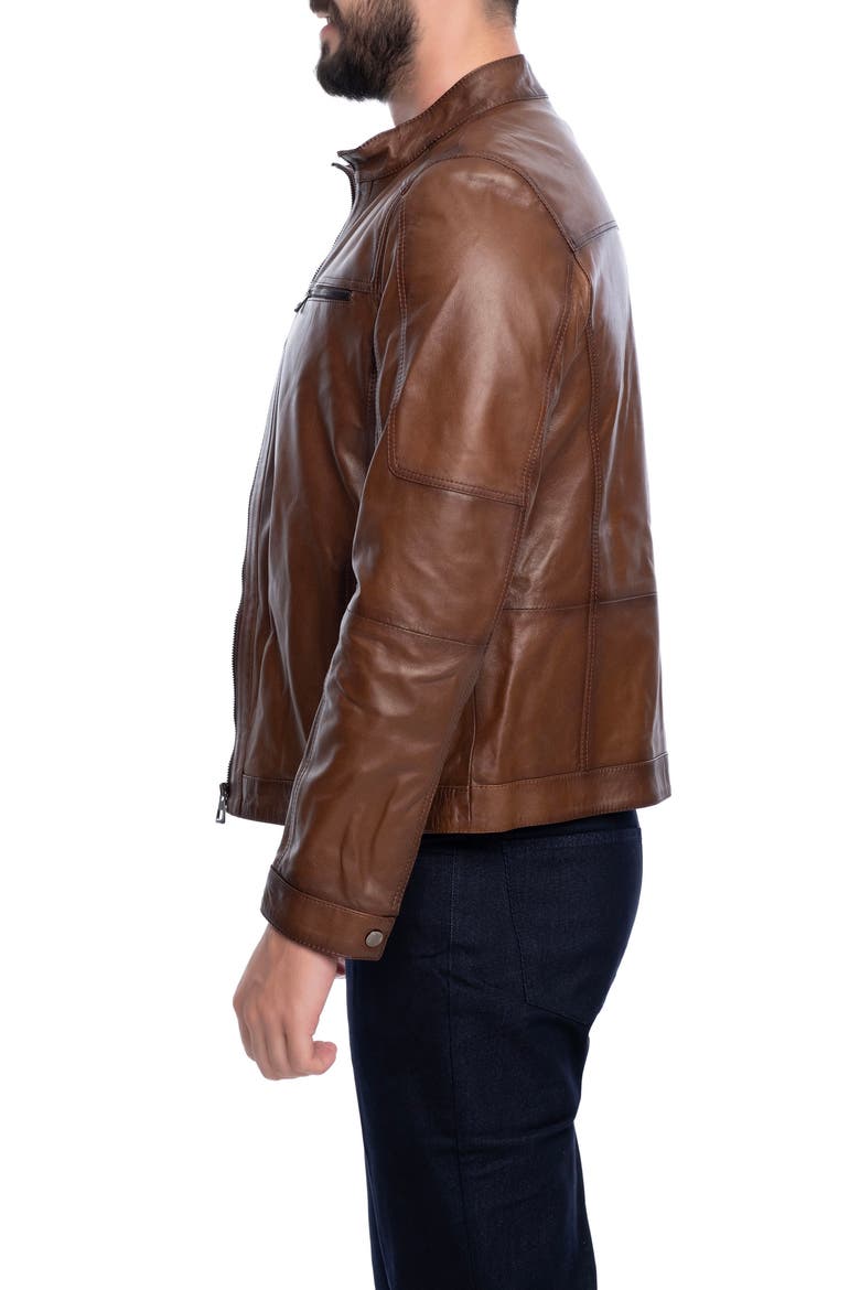 Soft Leather Jacket, Alternate, color, BROWN