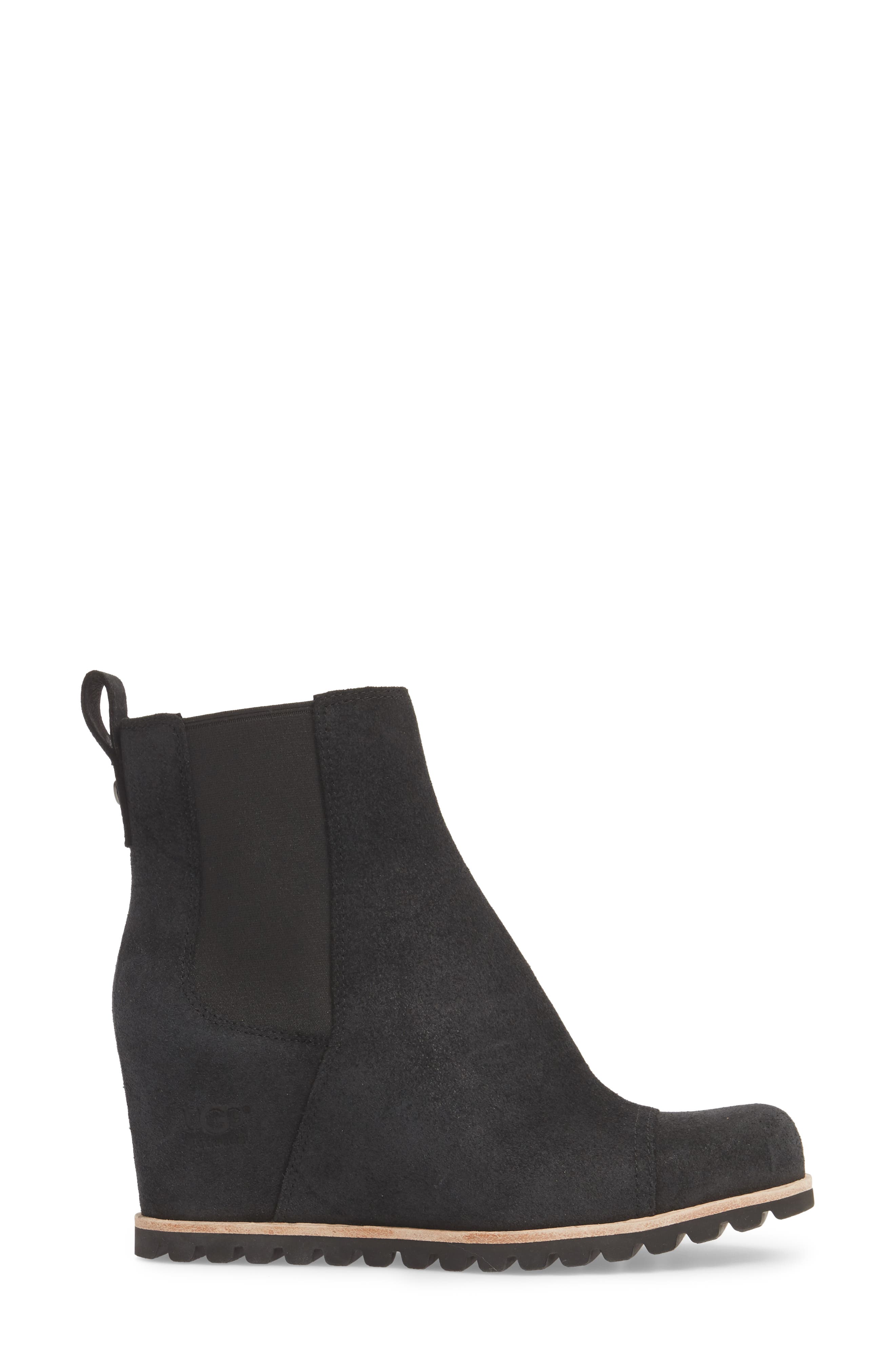 Pax Waterproof Wedge Boot, Alternate, color, BLACK LEATHER