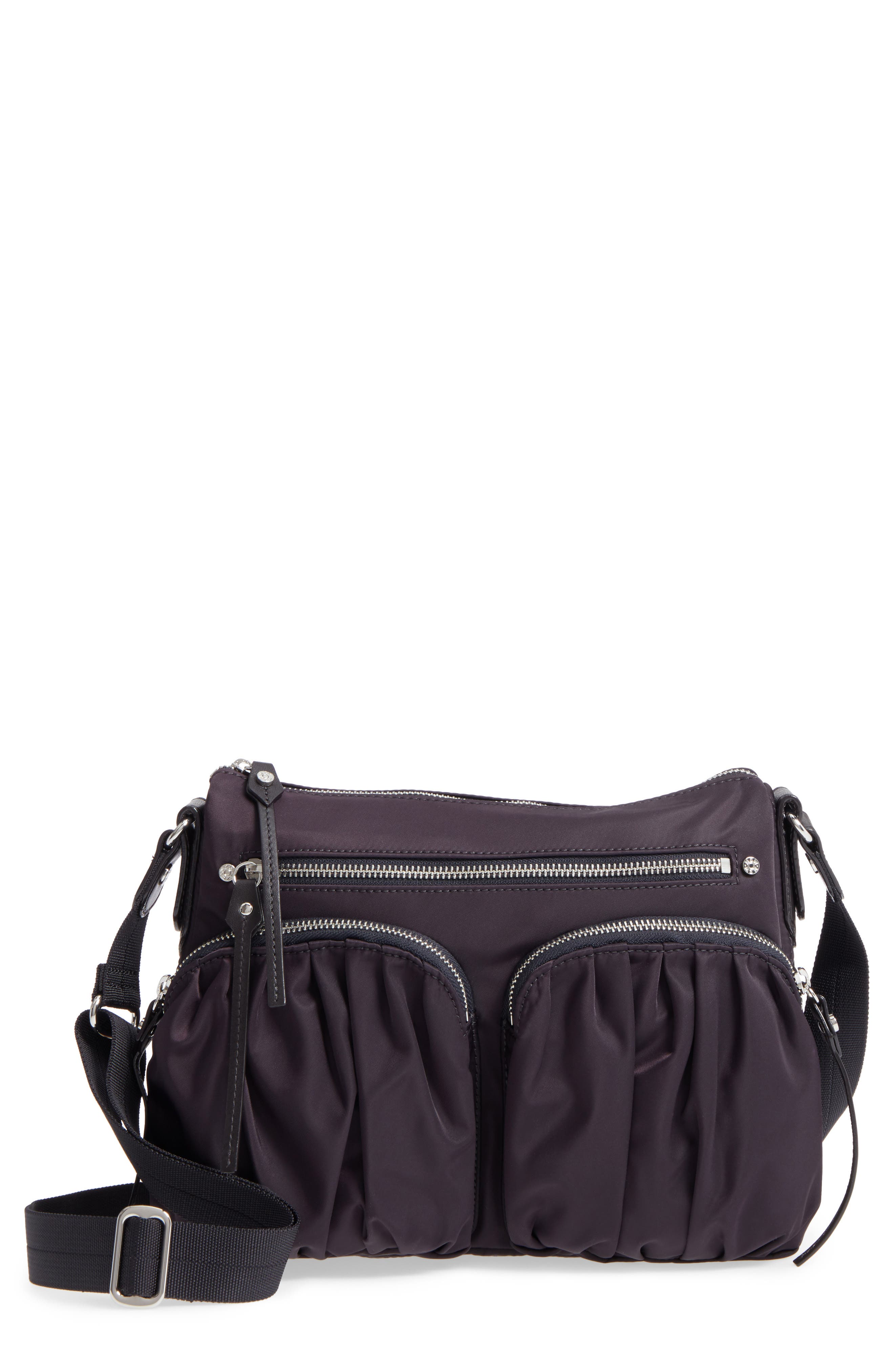 MZ Wallace Paige Crossbody Bag, Main, color, Damson