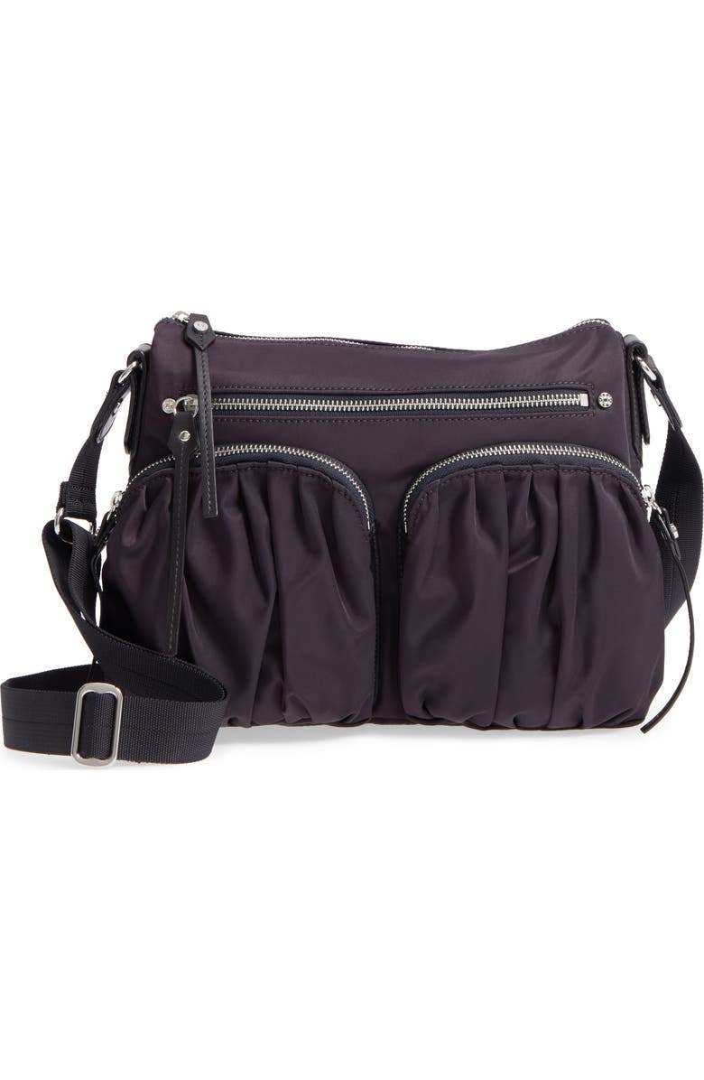 MZ Wallace Paige Crossbody Bag, Main, color, Damson