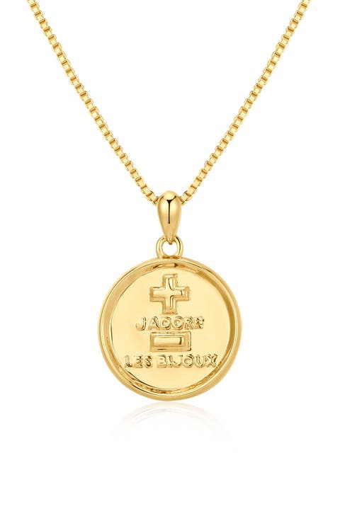 The I Love Jewelry Coin Pendant Necklace
