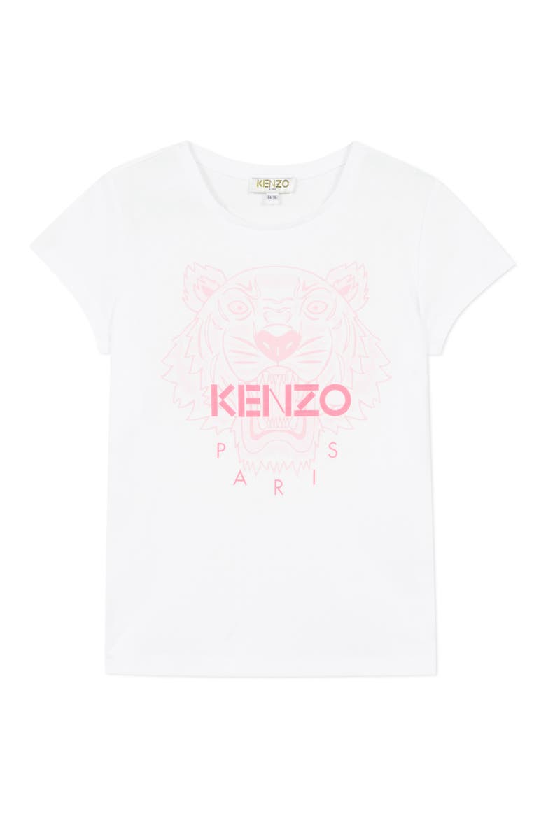 Tiger Graphic Tee, Main, color, WHITE