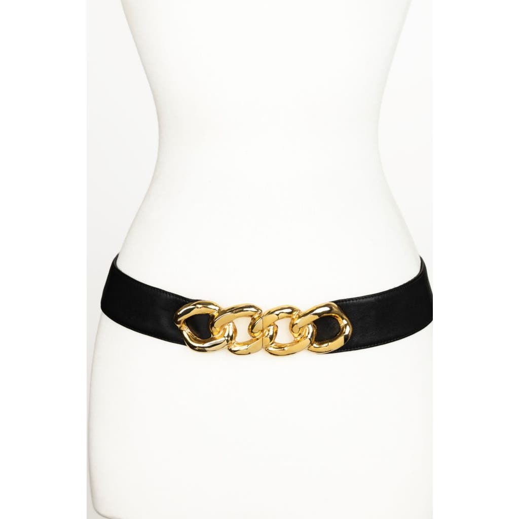Raina Belts Jaclyn Chain Leather Belt In Brown