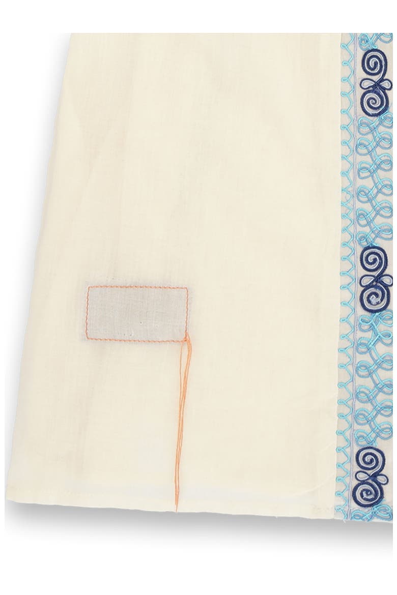 Arsia Embroidered Cotton Kaftan Dress, Alternate, color, OFF WHITE
