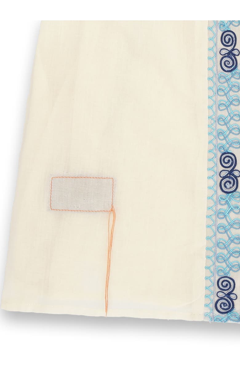 Fortela Arsia Embroidered Cotton Kaftan Dress, Alternate, color, Off White