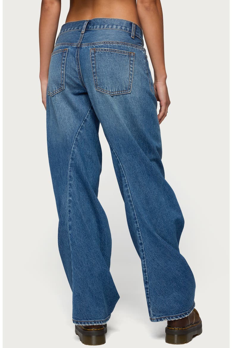 Maiah Low Rise Barrel Jeans, Alternate, color, BLUE-WASHED