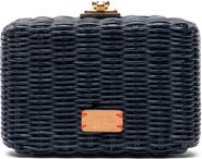 Frances Valentine Paige Wicker Box Clutch