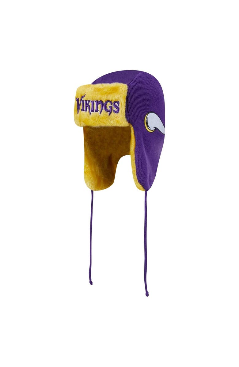 New Era Men's New Era Purple Minnesota Vikings Helmet Head Trapper Knit Hat, Main, color, Purple