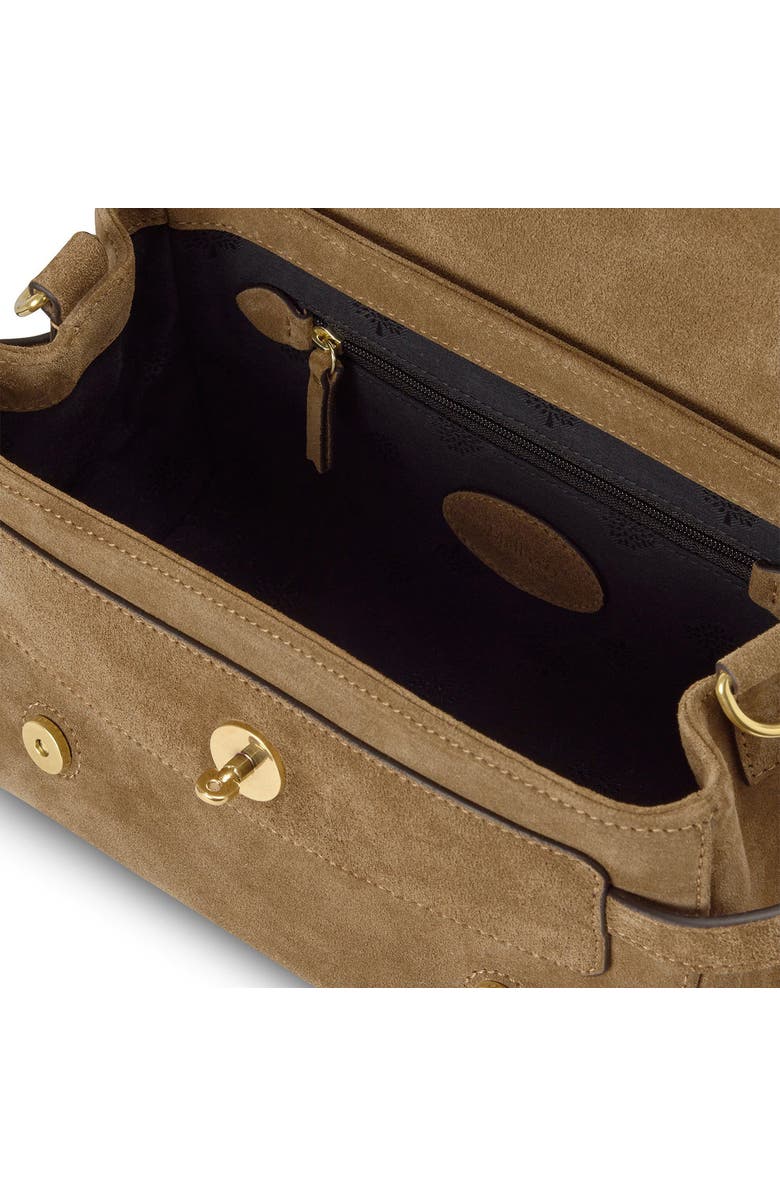Mulberry Mini Alexa Suede Satchel, Alternate, color, Salcombe Sand